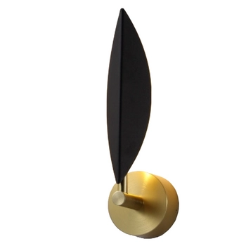 Kinkiet designerski Buket 639401135 Elkim LED 2W 3000K liść złota czarny złoty