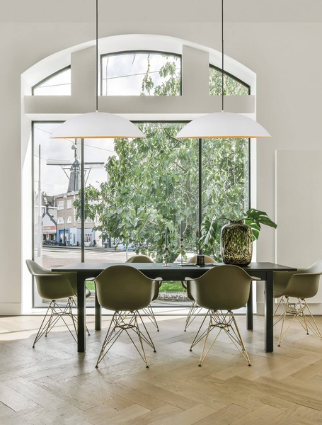 Loftowa lampa wisząca VALLES LE42805 LED 42W 3000K kopuła biała drewniana