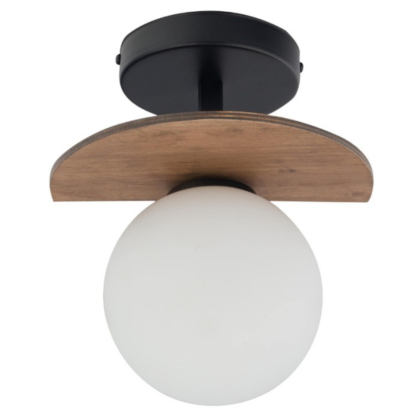 Loftowa lampa sufitowa MIRROR do kuchni ball biała brązowa