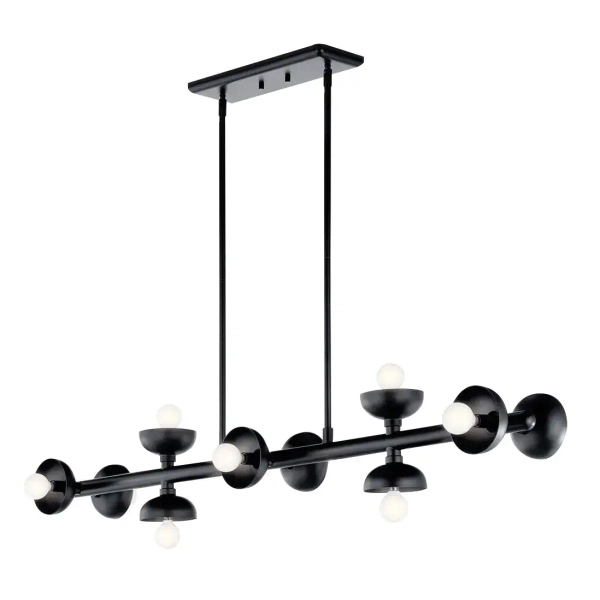 Podłużna wisząca lampa Palta KL-PALTA-LP10-BK belka czarna