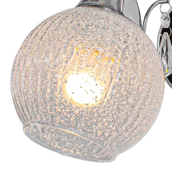 Kryształowy kinkiet pokojowy 8964/1 8C crystals chrom