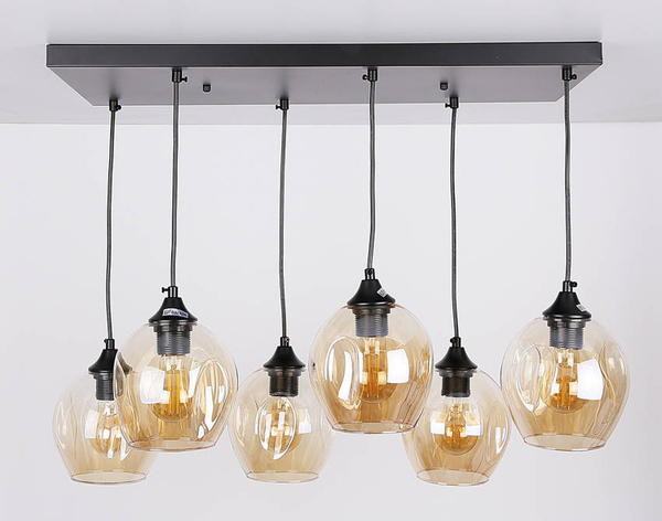 Wisząca lampa Aspa 36-00620 Candellux kaskada czarna brązowa