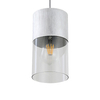 Wisząca lampa szklana Zelkova 3154 zwis nad wyspę do kuchni aluminium
