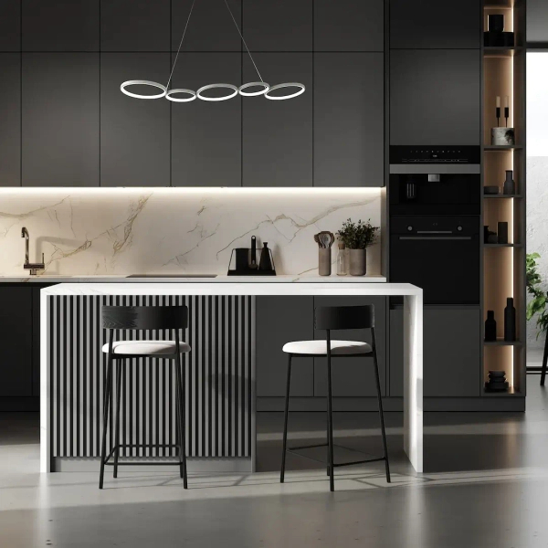 Okrągły żyrandol OLYMPIA ML1176 LED 50W 4000K nad stół biały
