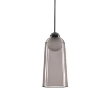 Szklana lampa wisząca TAVENCO LE45210 LED 5W 3000K czarna różowa