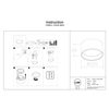 Nasufitowa lampa Vega C089CL-12W3K-BMG LED 12W 3000K okrągła czarna złota