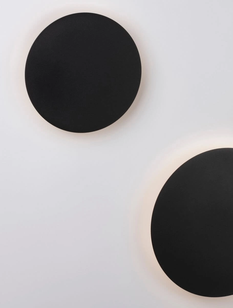 Okrągła lampa ścienna Chica nowoczesna LED 22,5W czarna