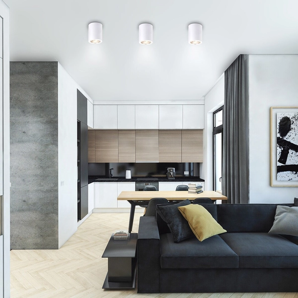 Natynkowa tuba Kobald 2056 sufitowy downlight biały do przedpokoju