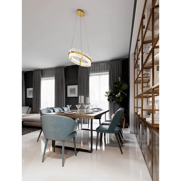 Okrągła lampa zwisająca MAYO LE44227 LED 45W 3500K pierścień złota