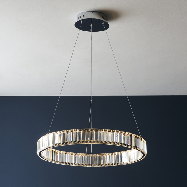 Kryształowy pierścień wiszący L&-1102255 Light& LED 36W 3000K glamour chrom