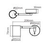 Kinkiet ścienny regulowany Snow LP-731N/1WL BK z włącznikiem czarny
