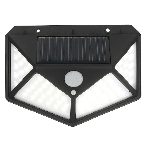 Zewnętrzna ścienna lampa solarna Batman EKO0617 LED 3W 4000K IP44 czarny