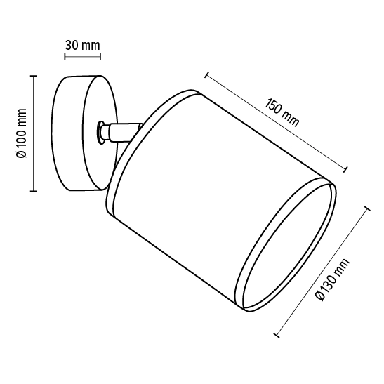 Kinkiet ścienny BOHO 56791174 abażurowa skandynawska tuba regulowana beżowa
