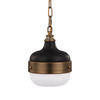 Szklana lampa wisząca Cadence FE-CADENCE-1P-MB do salonu mosiądz