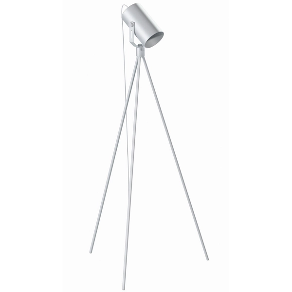 Podłogowa lampa metalowa 137623611932 biała tuba z regulacją