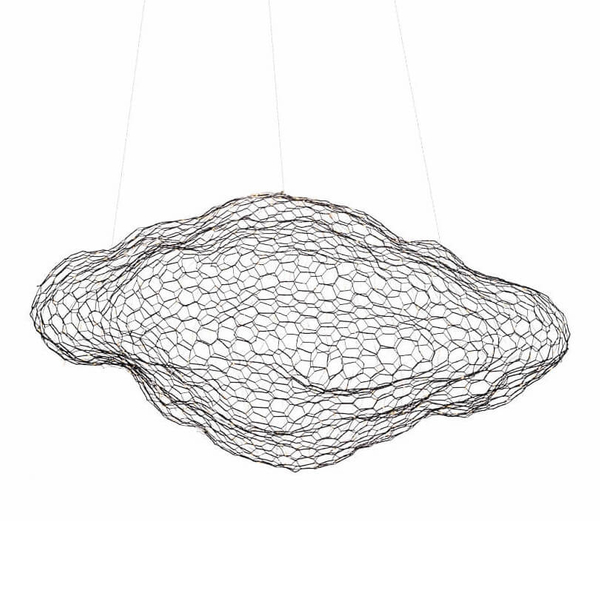 Druciana lampa wisząca STARDUST P0525D Maxlight LED 14W 3000K do salonu czarny