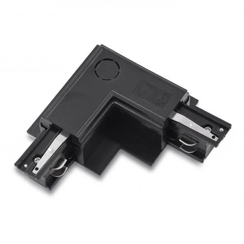 Kątowy L-łącznik podtynkowy Track AZ4298 do 3-fazowej szyny czarny prawy