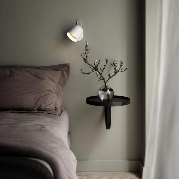 Pojedyncza lampa ścienna Angle 2120601001 DFTP obracana do salonu biała