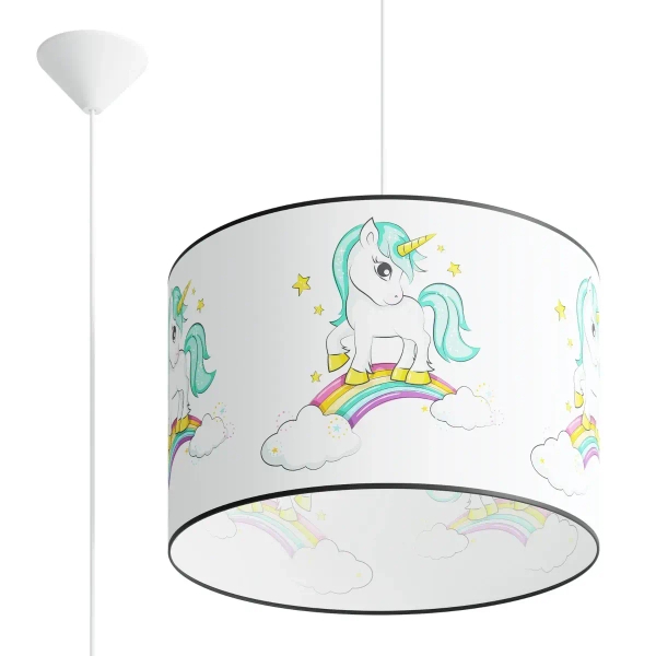 Lampa zwisająca Jednorożec SL.1413 Sollux dla dziewczynki wielokolorowa
