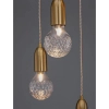 Wisząca lampa glamour Bani do jadalni nad stół złota