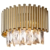 Kinkiet LAMPA ścienna PASSION W0250 Maxlight półokrągła OPRAWA glamour kryształki crystal złote przezroczyste