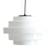 Wisząca lampa szklana FILO 9015G1 do sypialni biała czarna