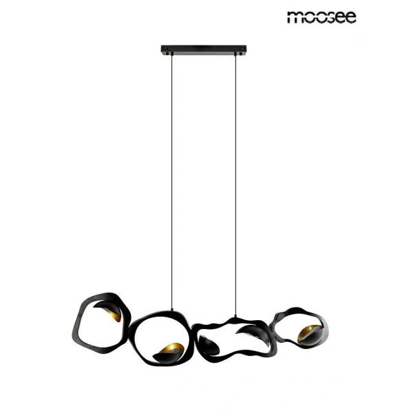 Modernistyczna wisząca lampa TORRE czarna złota MSE1501100571 5xLED 27W 3000K