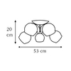 Sufitowa lampa glamour 8875/5 8C do jadalni szklana chrom