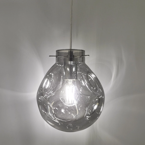 Designerski zwis Quinn QUI0110 Dar Lighting kula szkło dymione chrom