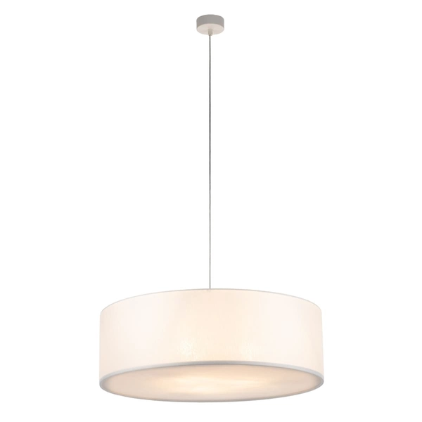 Lampa wisząca do salonu okrągła Rondo 4859 TK Lighting z tkaniny biała
