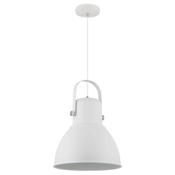 Wisząca Lampa loftowa Kairos A8015-SWH nad wyspę metal kopuła biały