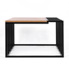 Stolik kawowy Kaja Home KS-27 STOLIK industrialny metalowy drewniany czarny