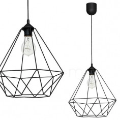 Druciana LAMPA wisząca BASKET 7214 Milagro metalowa OPRAWA zwis klatka loft czarna