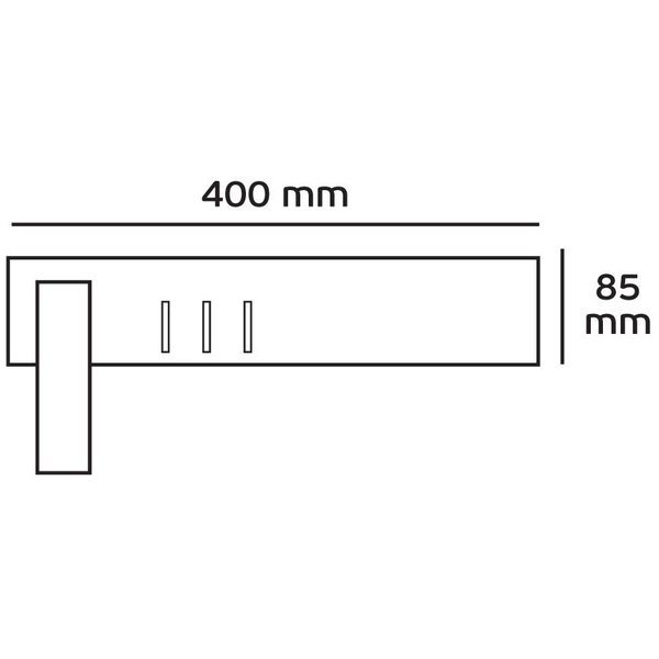 Kinkiet LAMPA ścienna VK/04231/B/W/40/L MDECO regulowana OPRAWA metalowa LED 15W 3200K tuba czarna