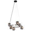 Lampa wisząca do salonu Anabelle 6843 bubbles ring grafitowa czarna