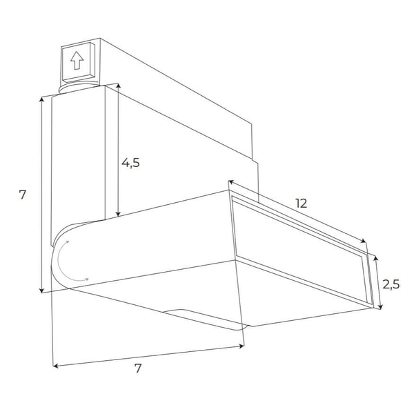 Lampa magnetyczna łamana Magnetic M0029Z Maxlight LED 6W 2700-5000K z regulacją biała