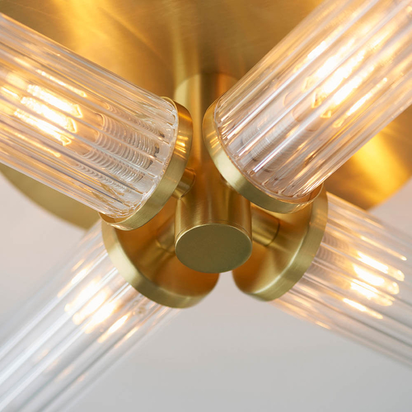 Łazienkowa lampa sufitowa Talo 96160 IP44 tuby mosiądz przezroczysty