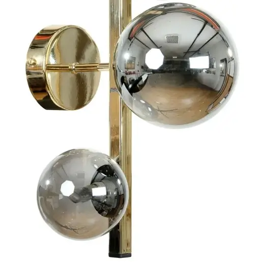 Lustrzany kinkiet do jadalni SERENITY 1215 kule podłużna czarny