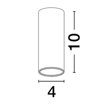 Tubowa lampa sufitowa VALLERO LE45627 aluminium czarny