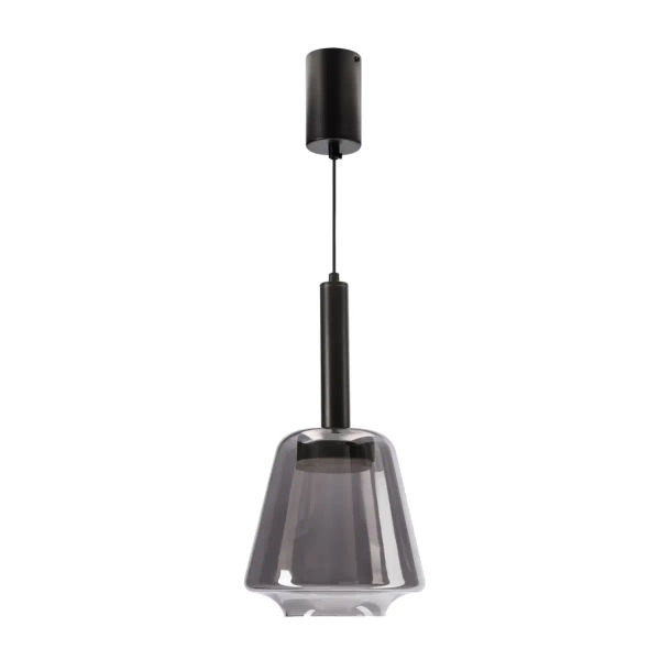 Wisząca lampa loftowa BUENO czarna 31-50441 1xGx53 szklana nad wyspę