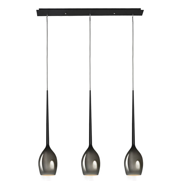 Przydymiona lampa wisząca Izza szklana do przedpokoju