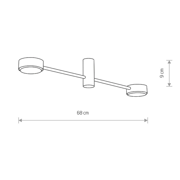 Industrialna LAMPA sufitowa ORBIT 7943 Nowodvorski metalowe kinkiet do kuchni czarny
