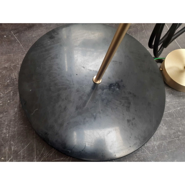 Marmurowa lampa wisząca Bilo PL0136-BK Yaskr kula biała czarna mosiądz OUTLET