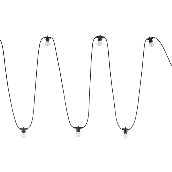 Zewnętrzna girlanda loftowa 10183 IP65 bańki łańcuch czarna