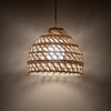 Wisząca lampa Boho 11150 gniazdo japandi siatka do kuchni drewniana biała