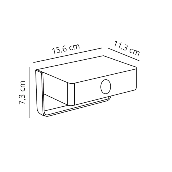 Lampa ścienna Saulio 2518251003 LED 4,45W 3000K z czujnikiem IP44 czarna