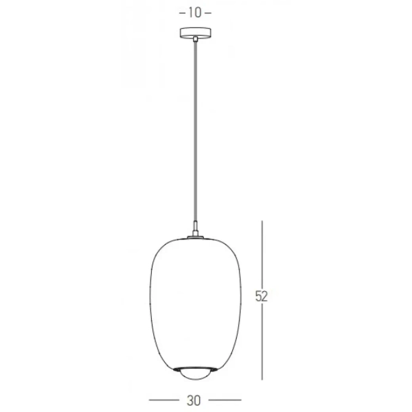 Loftowa wisząca lampa 22056 szklana owalna złota przydymiona