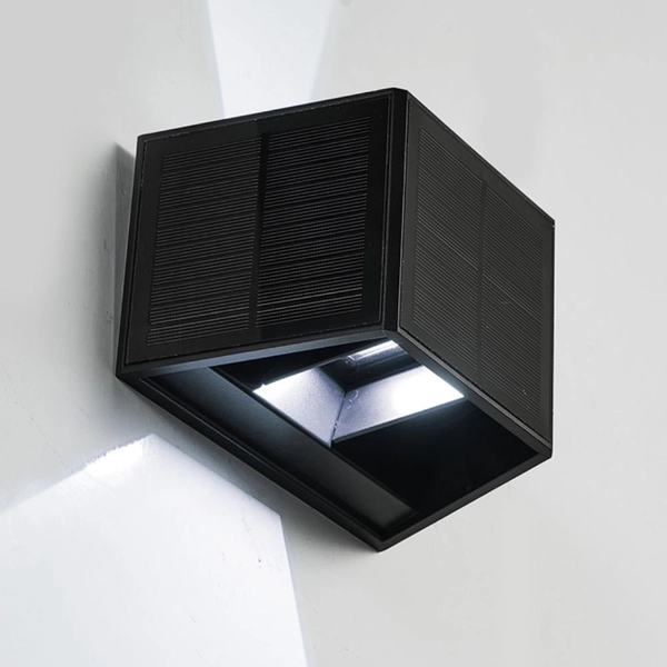 Elewacyjny kinkiet Wings EKO9098 Ekolight LED 2W 6000K solarny IP54 czarny