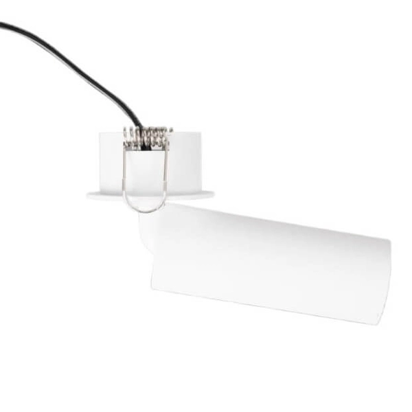 Lampa wpustowa tubka HALO H0124 Maxlight LED 7W 3000K sypialniana biały czarny