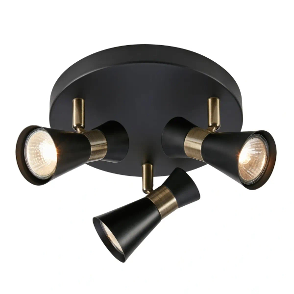 Sufitowa lampa Folie 108626 Markslojd regulacja do salonu mosiężna czarna